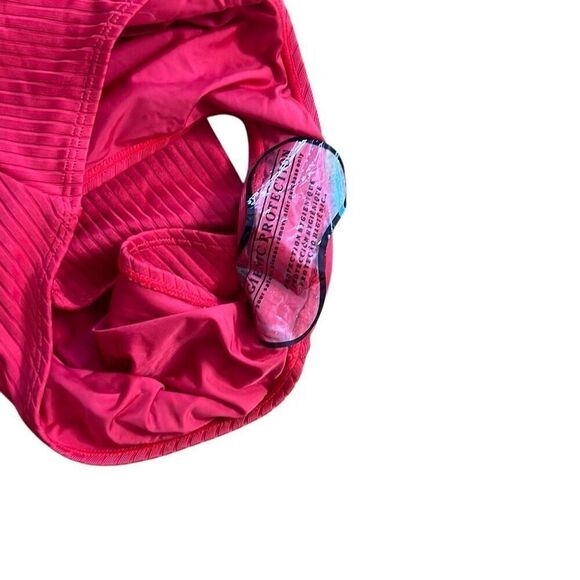 Matilda Jane Poolside Party Ribbed Bow Halter One-Piece Swimsuit Red Size Large - Picture 6 of 9